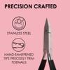 JAPONESQUE Soft Touch Toenail Clipper & Cuticle Pusher Manicure Set for Salon Quality Results, Anti-Slip Grip, Stainless Steel view 3