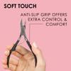 JAPONESQUE Soft Touch Toenail Clipper & Cuticle Pusher Manicure Set for Salon Quality Results, Anti-Slip Grip, Stainless Steel view 4