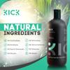 Kick Mens Shampoo - Peppermint & Tea Tree for Oil Control - Sulfate-Free, Refreshing Formula - Anti-Dandruff and Scalp Soothing - Shampoo for Oily Hair - Cruelty-Free - 16.6oz view 3