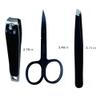 3Pcs Nail Clippers Set, Stainless Steel Fingernail and Toenail Clipper Cutters, Professional Nail Clippers Cutter for Men,Women,Kids. Slanted Tip Tweezers, Eyebrow Scissors, Nail Cutter view 2