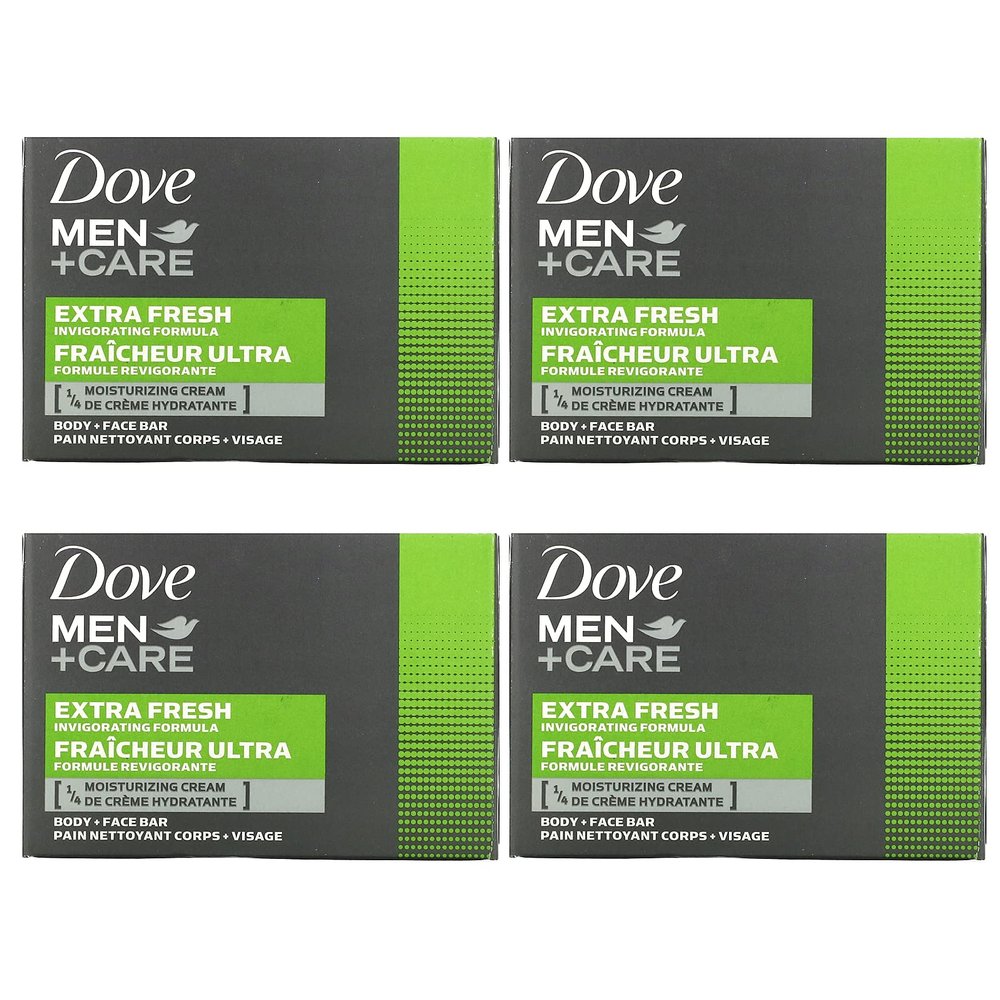 Dove Men + Care Body & Face Bar, Extra Fresh 4 ea