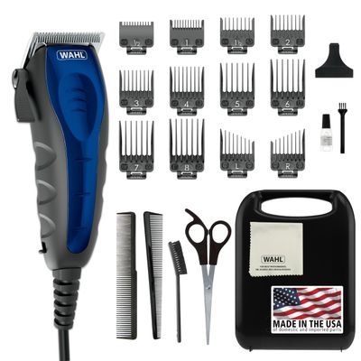 Wahl USA Self Cut Compact Corded Clipper Personal Haircutting Kit with Adjustable Taper Lever, and 12 Hair Clipper Guards for Clipping, Trimming & Personal Grooming Model 79467