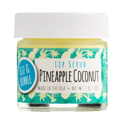 Fizz & Bubble Premium Lip Scrub for Exfoliating, Moisturizing, and Repairing your Lips (Pineapple Coconut)