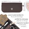 3 Swords Germany - brand quality 5 piece manicure pedicure grooming kit set for professional finger & toe nail care scissors clipper genuine leather brown case in gift box, Made in Germany view 4
