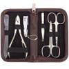 3 Swords Germany - brand quality 6 piece manicure pedicure grooming kit set for professional finger & toe nail care scissors clipper genuine leather case in gift box, Made in Solingen Germany (03652) view 1