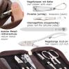 3 Swords Germany - brand quality 6 piece manicure pedicure grooming kit set for professional finger & toe nail care scissors clipper genuine leather case in gift box, Made in Solingen Germany (03652) view 3