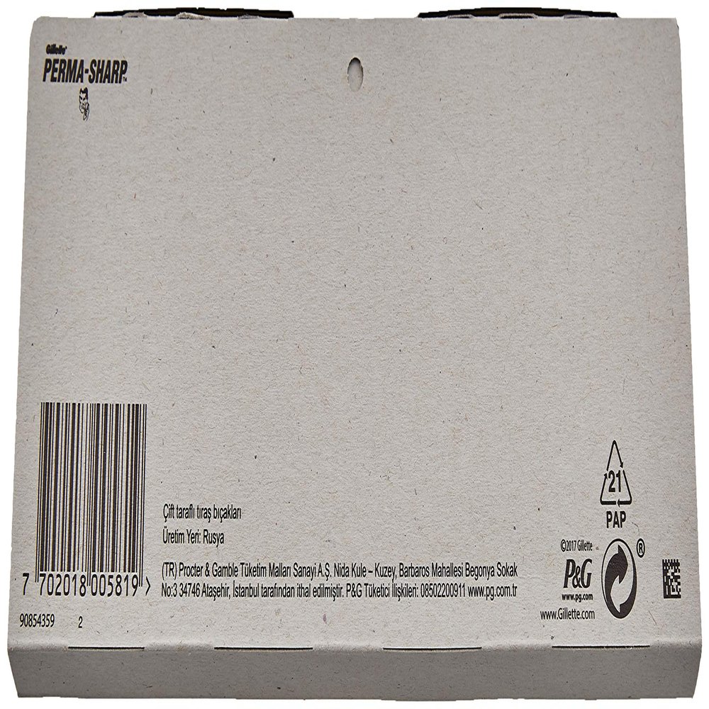 Perma-Sharp Double Edge Safety Razor Blades, 100 Count, 20 Count (Pack of 5)