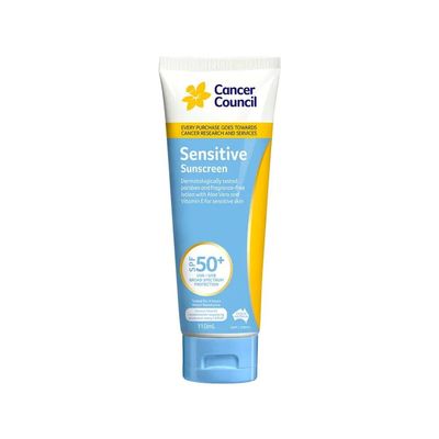 Cancer Council Australia Sensitive Sunscreen SPF50+ 110 ml.