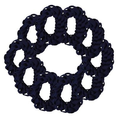 10 Pack Shoelace Hair Scrunchies Hair Ties - Navy