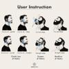 Aberlite ClearShaper 3.0 - Beard Shaper Kit w/Two Barber Pencils - Premium Shaping Tool - 100% Clear | Many Styles - The Ultimate Beard/Hair Lineup (US Patent) - Stencil Guide Template Outliner view 3