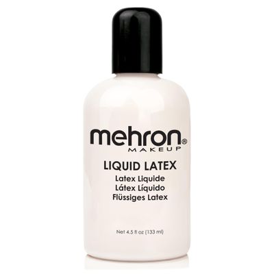 Mehron Makeup Liquid Latex | SFX | Halloween Latex Makeup | Glue for Skin | Prosthetic Glue 4.5 fl oz (133 ml) (Clear)