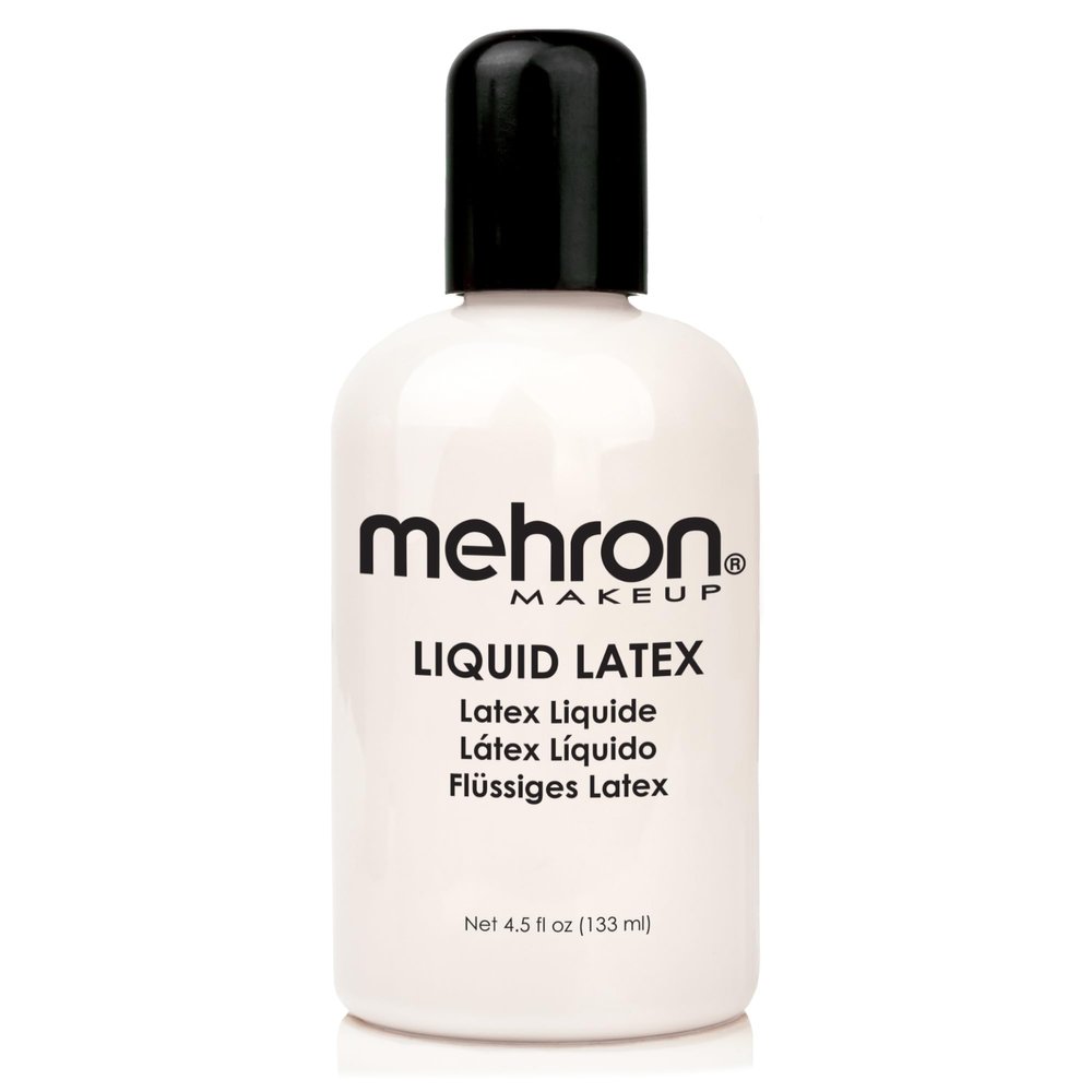 Mehron Makeup Liquid Latex | SFX | Halloween Latex Makeup | Glue for Skin | Prosthetic Glue 4.5 fl oz (133 ml) (Clear)
