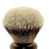 G.B.S Badger Shaving Brush with Faux Horn Handle, Free Stand, Large Silvertip view 2