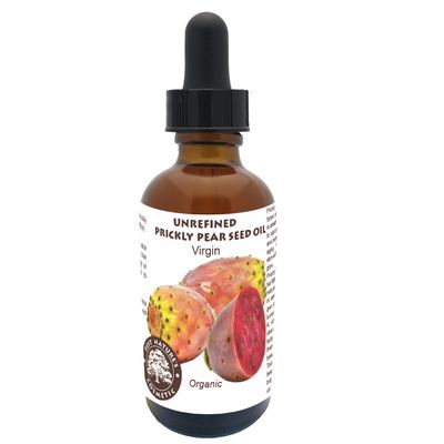 Prickly Pear Seed Oil Organic - Virgin (Cold Pressed, Unrefined) for hydrated skin, glowing mature skin. Natures Desert Secret for Radiant Skin and Hair 0.5 oz (15ml)