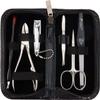 3 Swords Germany - brand quality 6 piece manicure pedicure grooming kit set for professional finger & toe nail care scissors clipper fashion leather case in gift box, Made in Solingen Germany (83202) view 1