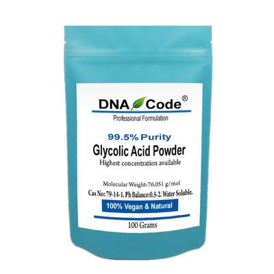 DNA Code- DIY Glycolic Crystal Powder 99.5% Purity, Cosmetic Grade. Make Your Own Peel and Mask. Add to Cream, Moisturizer