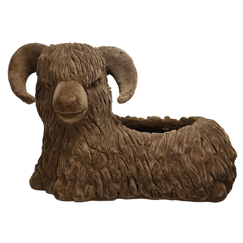 A&B Home Textured Sheep Planter, Brown, Black