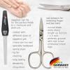 3 Swords Germany - Brand Quality 7-Piece Manicure kit with Rainbow Nail Buffer and Many More Tools in Black Artificial Leather case view 2