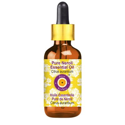 dve herbes Neroli Essential Oil (Citrus aurantium) with Glass Dropper Pure | Non-Sticky | Non-Greasy | Lightweight | Men & Women | All Skin Types | Steam Distilled 30ml(1 oz)