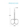 LIVINGO Premium Manicure Scissors Multi-purpose Stainless Steel Cuticle Pedicure Beauty Grooming Kit for Nail, Eyebrow, Eyelash, Dry Skin Curved Blade 3.5 inch view 2