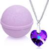 Enliven Me Lavender Bath Bomb with Necklace Created with Crystal Extra Large 10 oz. Made in USA view 1