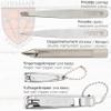 3 Swords Germany  MEN's kit - manicure pedicure beard ear ALL IN ONE - stainless steel tools view 3