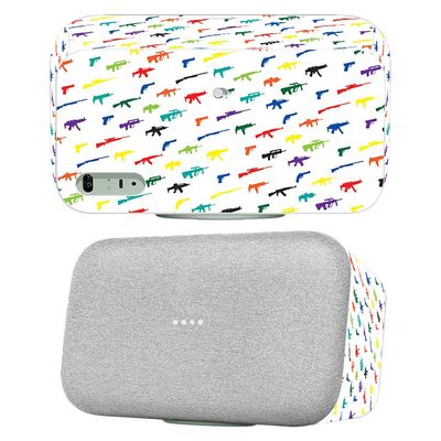 MightySkins Skin Compatible with Google Home Max - Fun Guns | Protective, Durable, and Unique Vinyl Decal wrap Cover | Easy to Apply | Made in The USA