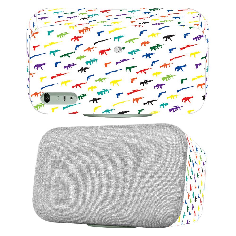 MightySkins Skin Compatible with Google Home Max - Fun Guns | Protective, Durable, and Unique Vinyl Decal wrap Cover | Easy to Apply | Made in The USA