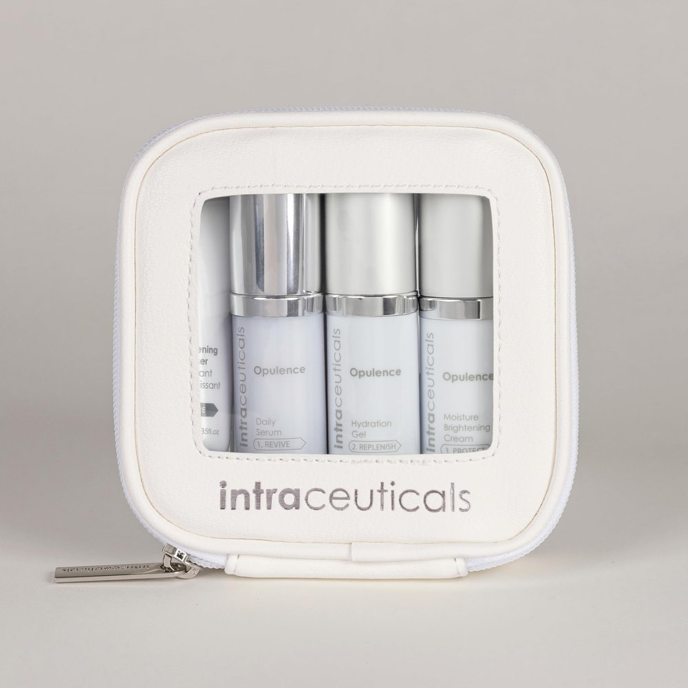Intraceuticals Opulence Travel Pack with Face Towel Cleanser Plus Gel and Cream, 0.5 Ounce