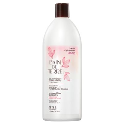 Bain de Terre Keratin Phyto-Protein Color Protect Strengthening Conditioner, Color-Safe Strengthening for Weak & Damaged Hair, Sulfate-Free, Paraben-Free 33.8 Fl Oz