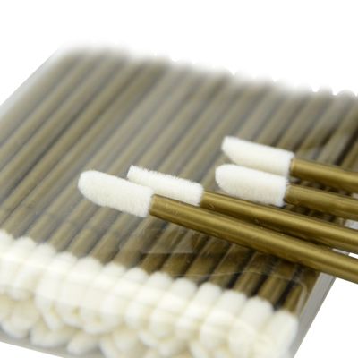 50 Pcs Gold Disposable Lip Brushes Make Up Brush Lipstick Lip Gloss Wands Applicator Tool Makeup Beauty Tool Kits