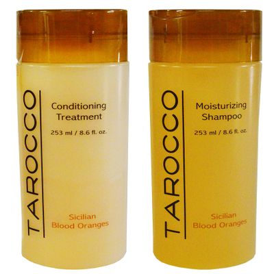 Baronessa Cali Tarocco Hair Care Set: Sicilian Blood Oranges Shampoo and Conditioner - Clean, Shiny, Manageable Hair - 8.6 Ounce