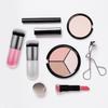 2 Pieces Foundation Brush Chubby Makeup Brush Kabuki Makeup Brush Travel Powder Brush for Blending Liquid, Cream or Powder Cosmetics (white and rose gold, pink and silver) view 2