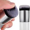 2 Pieces Foundation Brush Chubby Makeup Brush Kabuki Makeup Brush Travel Powder Brush for Blending Liquid, Cream or Powder Cosmetics (white and rose gold, pink and silver) view 3