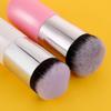 2 Pieces Foundation Brush Chubby Makeup Brush Kabuki Makeup Brush Travel Powder Brush for Blending Liquid, Cream or Powder Cosmetics (white and rose gold, pink and silver) view 4