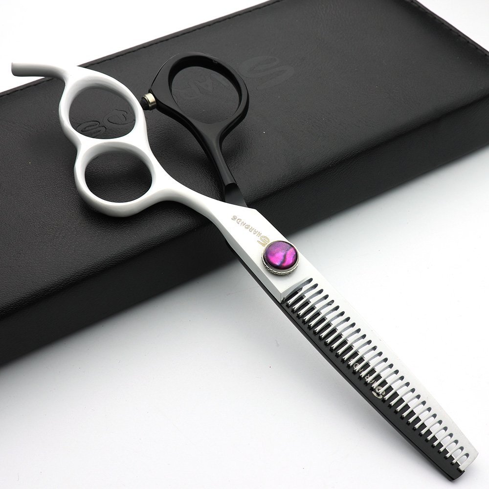 5.5 inch hair stylist barber scissors 440C hair cutting scissors+thinning scissors three fingers (Thinning Scissors)