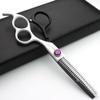 5.5 inch hair stylist barber scissors 440C hair cutting scissors+thinning scissors three fingers (Thinning Scissors) view 1