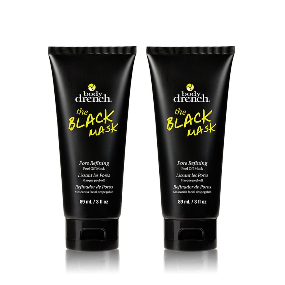 Body Drench The Black Mask - Charcoal Face Mask Peel-Off, Blackhead Remover Mask for Face, Deep Pore Cleansing & Blackhead Removal, 2 Pack