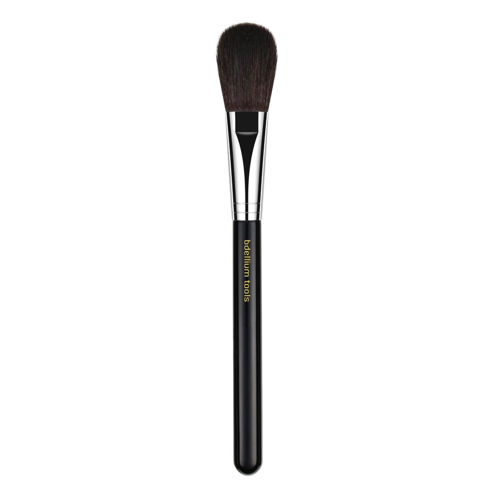 Bdellium Tools Professional Makeup Brush - Maestro Series 964 All Purpose Blusher - With Mix of Soft Synthetic & Natural Fibers, For Precise Blush Application (Black, 1pc)