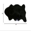 2x4 Black Faux Fur Bear Skin Accent Rug Black Sheep Area Throw Carpet New view 2