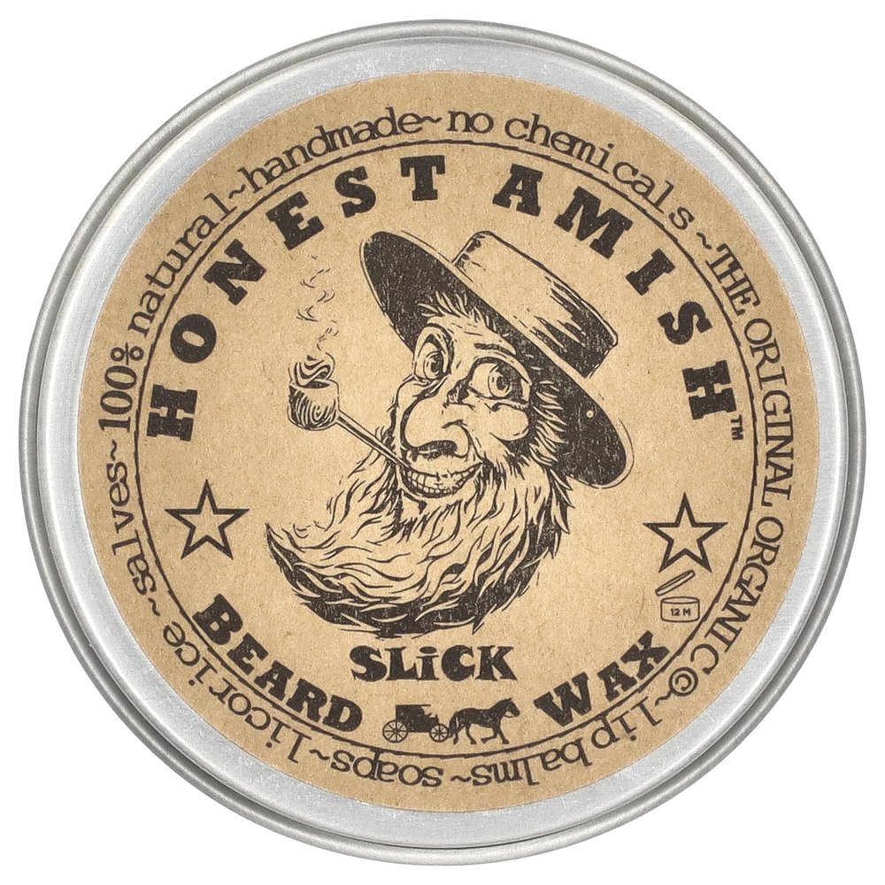 Honest Amish Slick Beard Wax - All Natural and Organic - 2 ounce