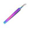 5 Pieces Stainless Steel Multi Rainbow Color 3d Eyelash Extension Tweezers Angled Fine Point 4.5" Jewelry-making, Laboratory Work by G.S Online Store view 1