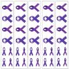 40 Purple Ribbon Temporary Tattoos: Pancreatic Cancer Awareness Tattoo view 1