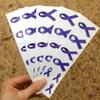 40 Purple Ribbon Temporary Tattoos: Pancreatic Cancer Awareness Tattoo view 2