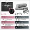 THE PERFECT HAIRCARE Microfiber Curly Hair Towel Wrap with Wet/Dry Brush - Fast Drying and Gentle Detangling for Women, Girls, Kids, Children - Great for Travel, Gifts and Hair Extensions view 2