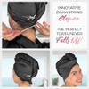 THE PERFECT HAIRCARE Microfiber Curly Hair Towel Wrap with Wet/Dry Brush - Fast Drying and Gentle Detangling for Women, Girls, Kids, Children - Great for Travel, Gifts and Hair Extensions view 4
