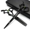 6 inch hair stylist barber scissors black plate dragon 440C hairdressing cutting scissors+thinning scissors (6 inch 2PC) view 1