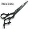 6 inch hair stylist barber scissors black plate dragon 440C hairdressing cutting scissors+thinning scissors (6 inch 2PC) view 3