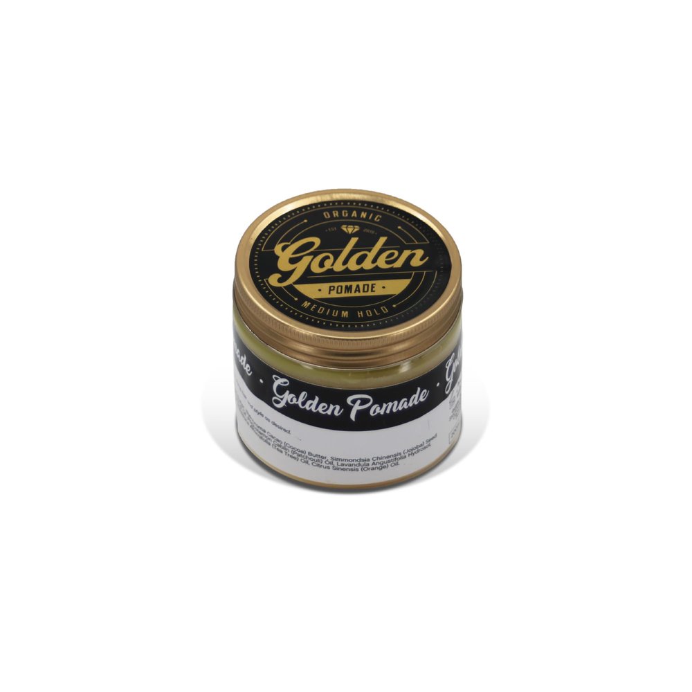 Golden Beards Organic Hair Pomade 6.7 oz Natural Styling Cream with Medium Hold & Matte Finish Vegan, Handmade & Cruelty-Free Hair Grooming