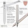 3 Swords Germany - brand quality 3 piece stainless steel INOX manicure pedicure grooming kit set for professional finger & toe nail care scissors file tweezers genuine leather case in gift box (03874) view 3